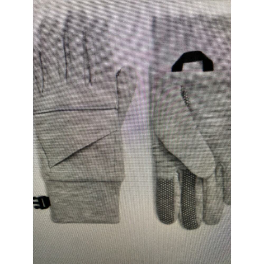 NWT Zella Gray stretch fleece gloves size m/l